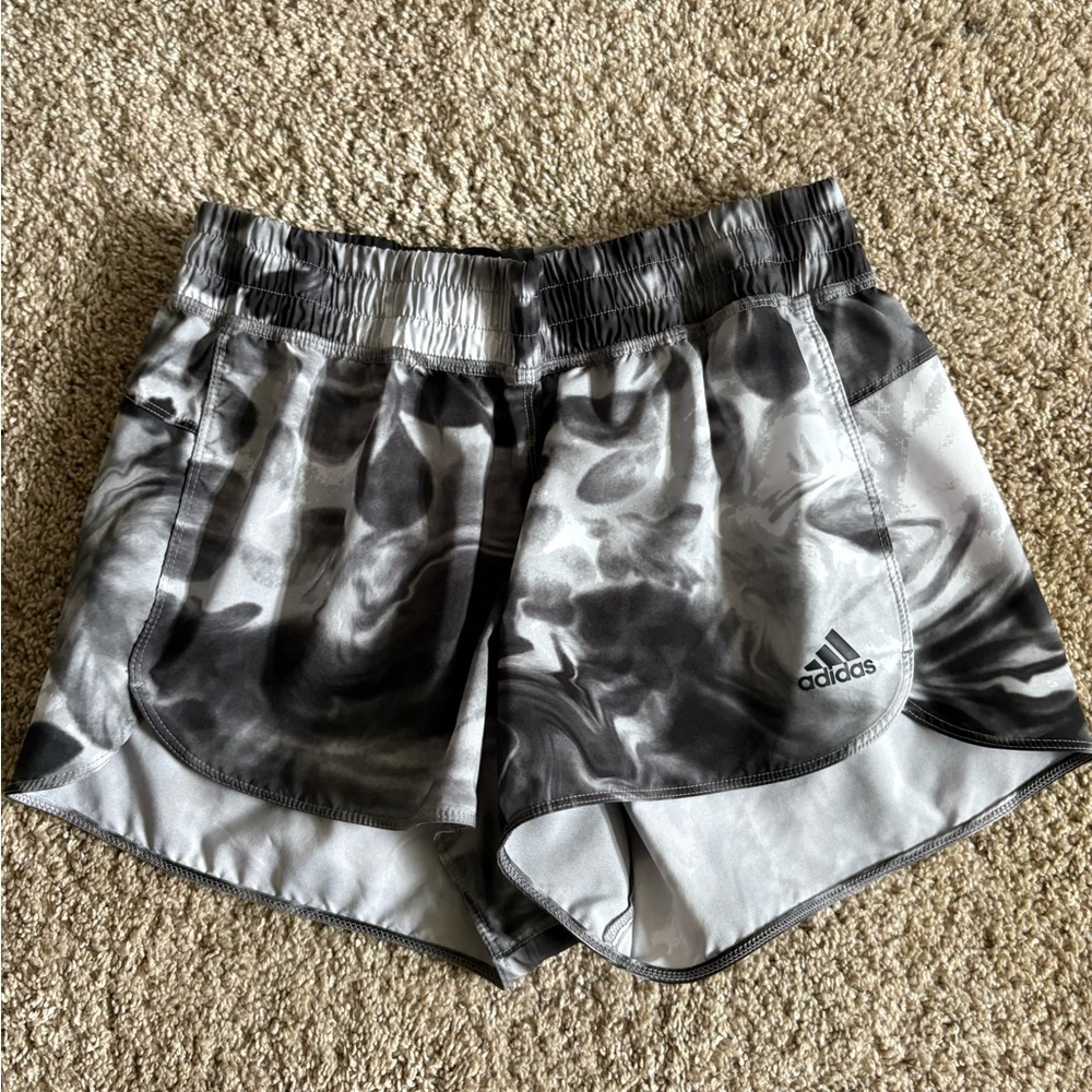 Adidas Black and Gray Athletic Shorts